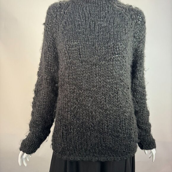 Harolds XL Black Chunky Fuzzy Knit Sweater 80% Acrylic 20% Wool Womens Pullover - Picture 15 of 15